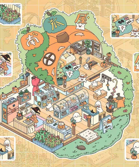 Gourmet Collection DIY 3D Scene Stickers - 4 Cute Miniature Scenes
