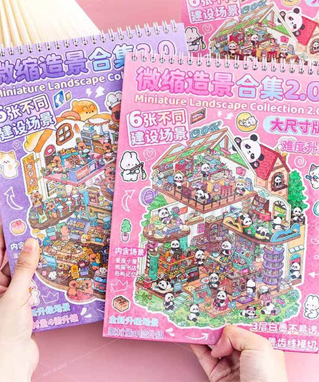 6 Scenes of Wonder2.0 DIY 3D Scene Stickers Cute Miniature Scenes