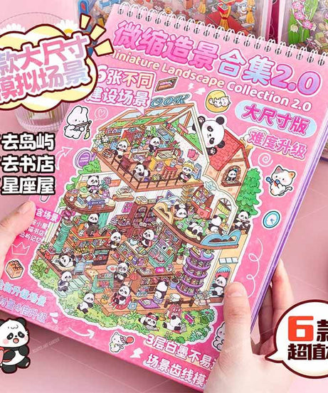6 Scenes of Wonder2.0 DIY 3D Scene Stickers Cute Miniature Scenes
