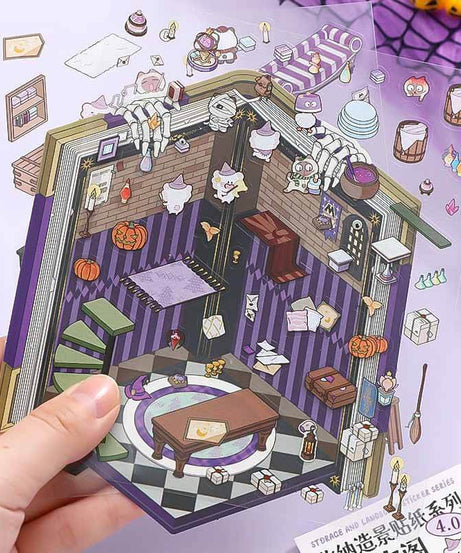 Magic Ark World DIY 3D Scene Stickers 4 Cute Miniature Scenes