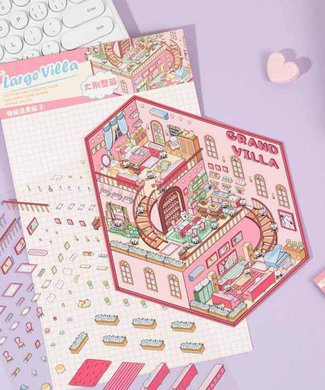 Fantasy World DIY 3D Scene Stickers 4 Cute Miniature Scenes
