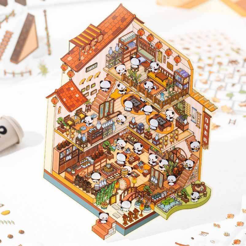 Fun House DIY 3D Scene Stickers 2 Cute Miniature Scenes