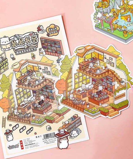 Slow Living Club DIY 3D Scene Stickers 3 Cute Miniature Scenes