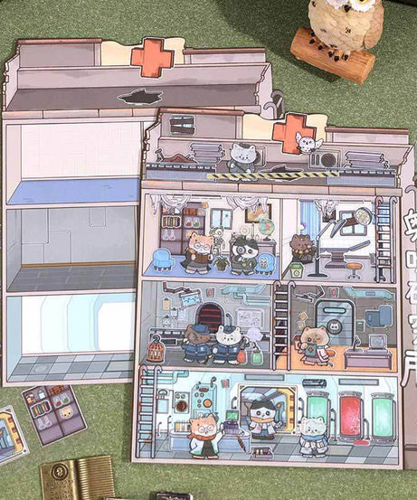 The Curious Society DIY 3D Scene Stickers 4 Cute Miniature Scenes
