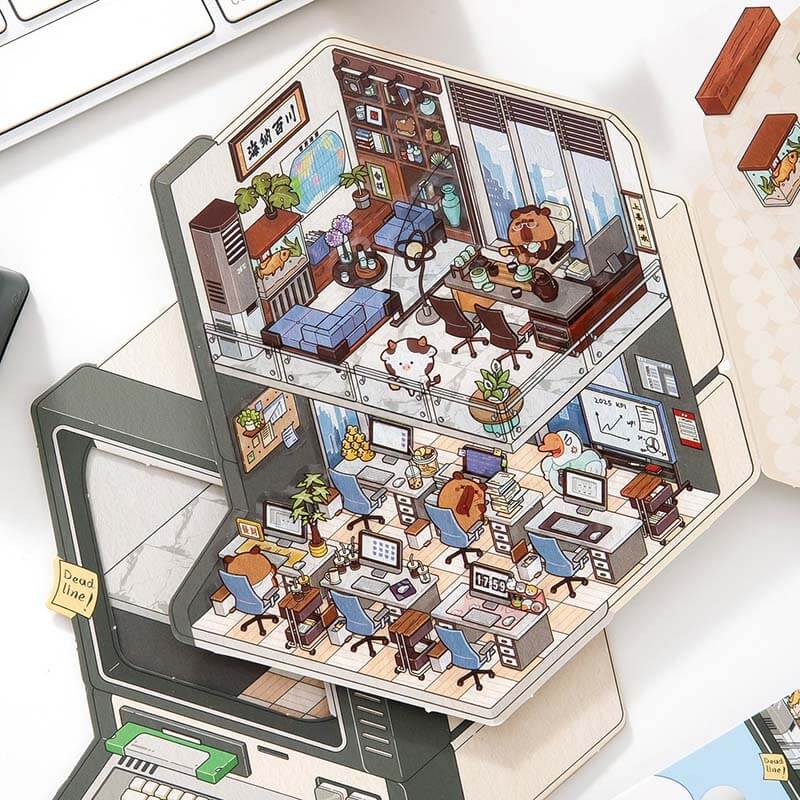 Moments & Moods DIY 3D Scene Stickers 4 Cute Miniature Scenes