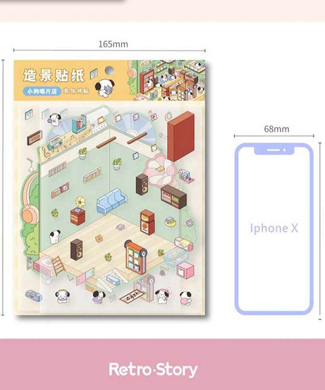 Sweet Little Escapes DIY 3D Scene Stickers 4 Cute Miniature Scenes