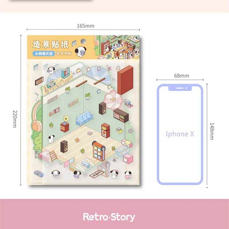 Sweet Little Escapes DIY 3D Scene Stickers 4 Cute Miniature Scenes