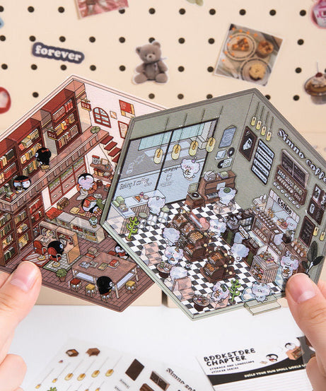 Stickers Scene, Make your Own Supermarket|Coffee Shop|Restaurant|Bookstore