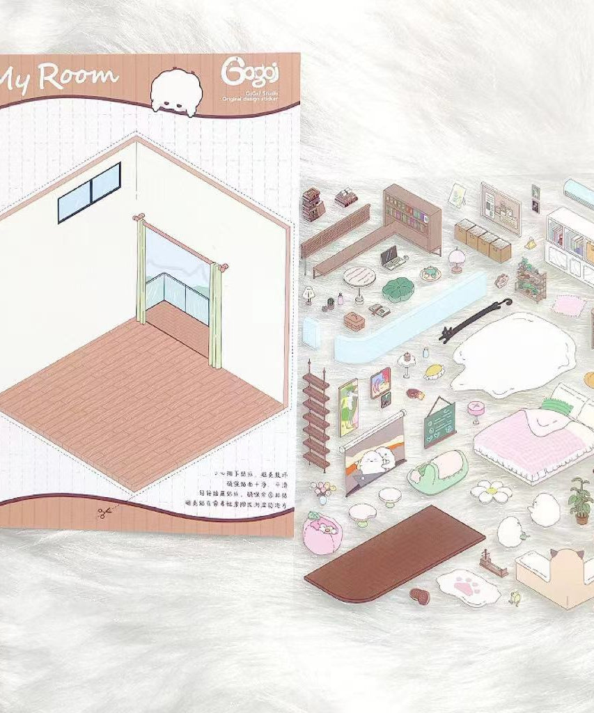 DIY 3D Sticker Scenes! Outdoor Party|Halloween|Apartment|Bakery Shop