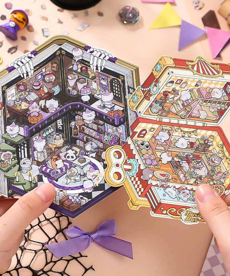 Magic Ark World DIY 3D Scene Stickers 4 Cute Miniature Scenes