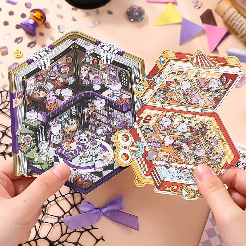 Magic Ark World DIY 3D Scene Stickers 4 Cute Miniature Scenes