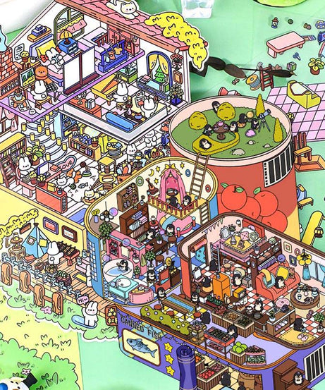 Fantasy House 1.0 DIY 3D Scene Stickers 2 Cute Miniature Scenes