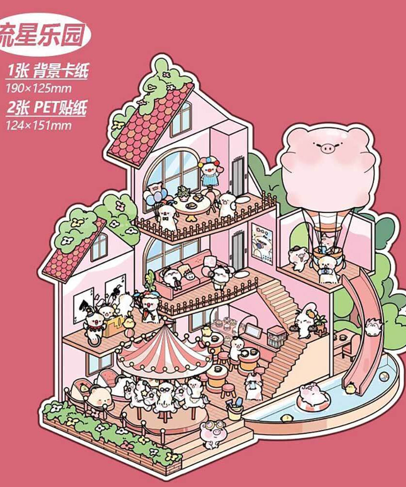 Cute Store 2.0 DIY 3D Scene Stickers 4 Cute Miniature Scenes