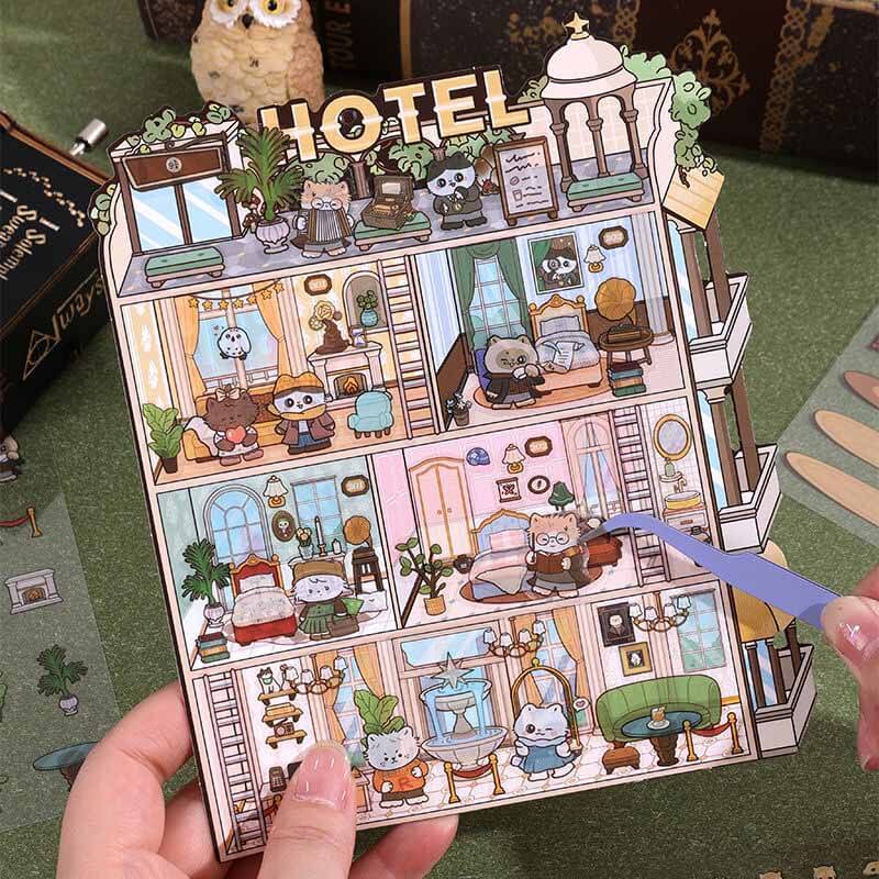 The Curious Society DIY 3D Scene Stickers 4 Cute Miniature Scenes