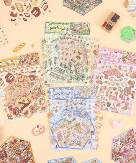 Sweet Moments DIY 3D Scene Stickers 4 Cute Miniature Scenes