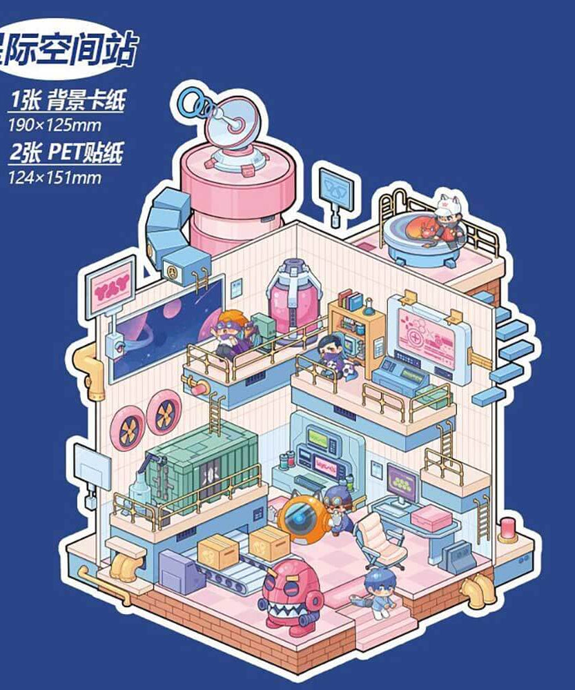 Cute Store 2.0 DIY 3D Scene Stickers 4 Cute Miniature Scenes