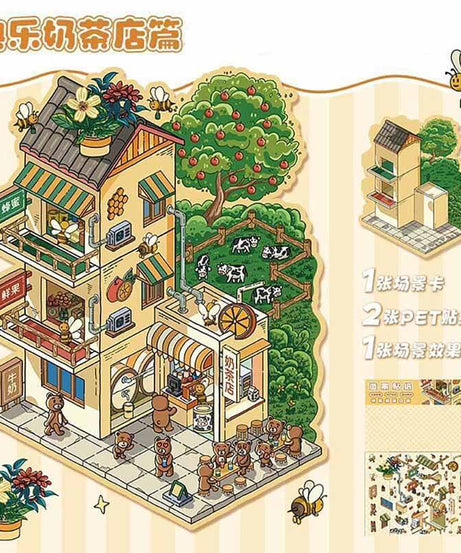 Seafood Restaurant DIY 3D Scene Stickers -  Lovely Miniature Scenes