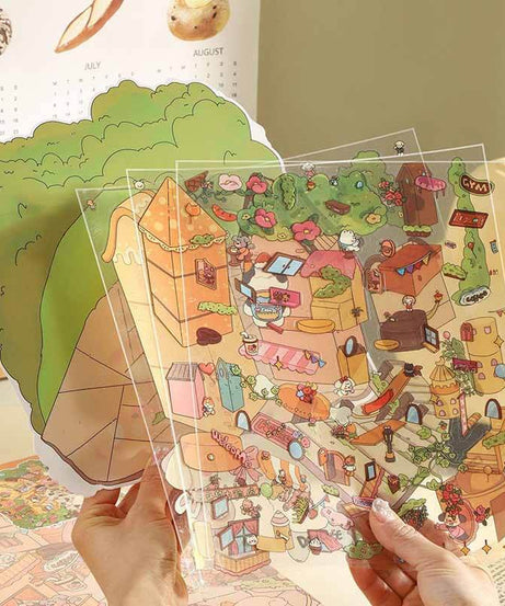 Bigger picture DIY 3D Scene Stickers 4 Cute Miniature Scenes