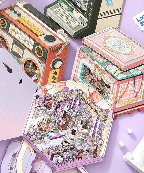 Moments & Moods DIY 3D Scene Stickers 4 Cute Miniature Scenes
