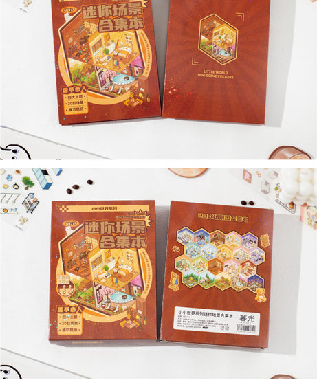 Tiny Wonderland 4 Micro-Diorama Collector's Pack DIY 3D Scene Stickers - Miniature Scenes