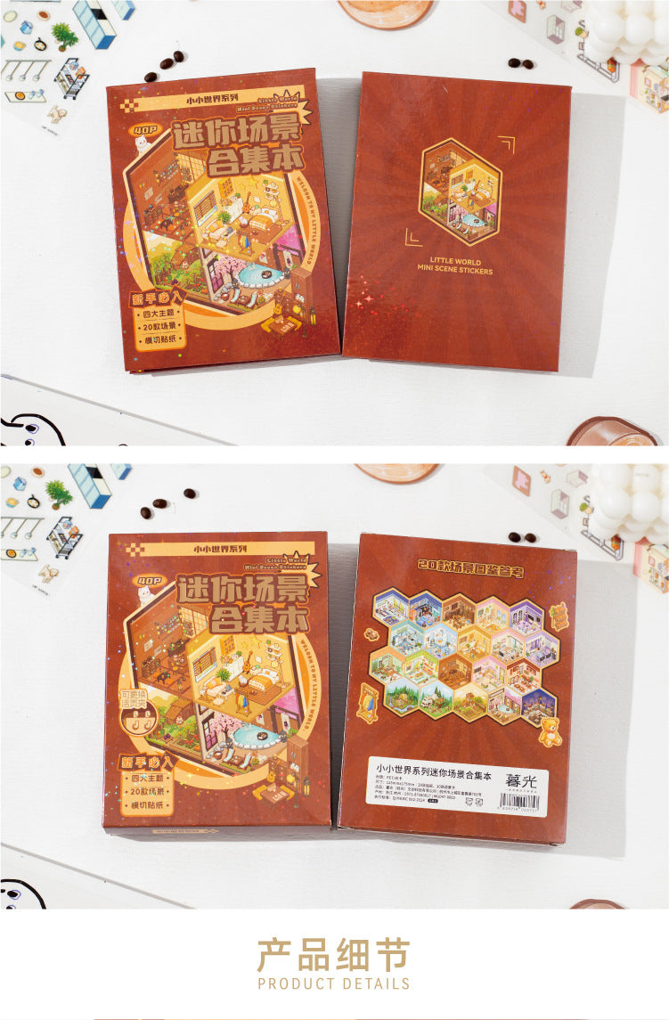 Tiny Wonderland 4 Micro-Diorama Collector's Pack DIY 3D Scene Stickers - Miniature Scenes
