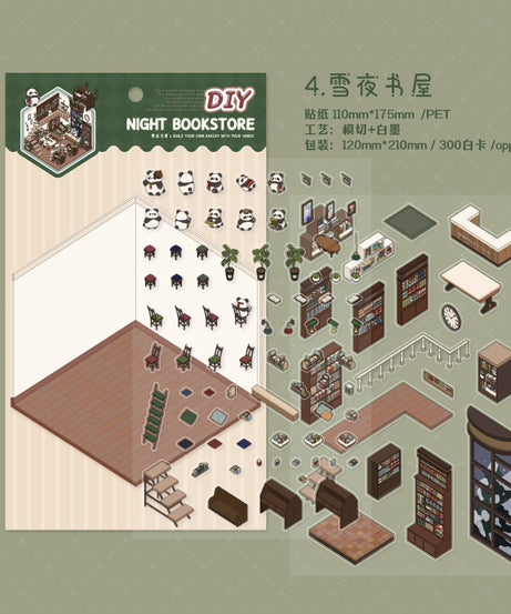 Storybook Bakery 3D Sticker Scene: Gingerbread Cottage Diorama