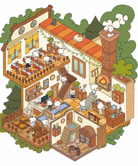Magic Potion Shop DIY 3D Scene Stickers 4 Cute Miniature Scenes
