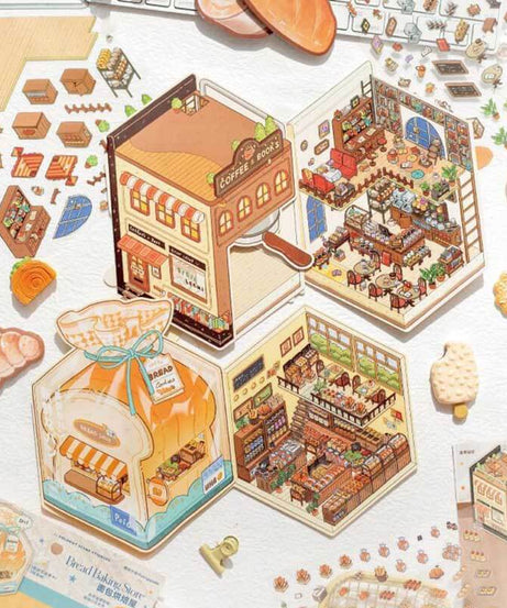 Baked Bliss DIY 3D Scene Stickers 2 Cute Miniature Scenes