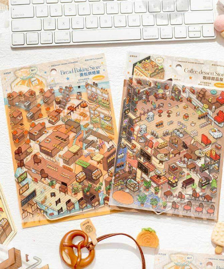 Baked Bliss DIY 3D Scene Stickers 2 Cute Miniature Scenes