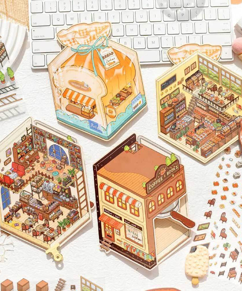 Baked Bliss DIY 3D Scene Stickers 2 Cute Miniature Scenes