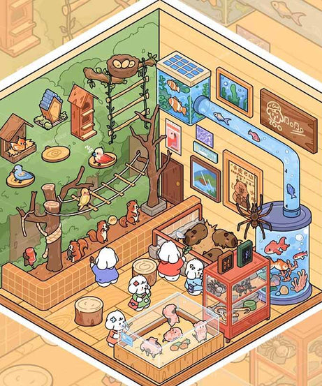 Bobo Puppy Hopscotch Book DIY 3D Scene Stickers Adorable Miniature Scenes