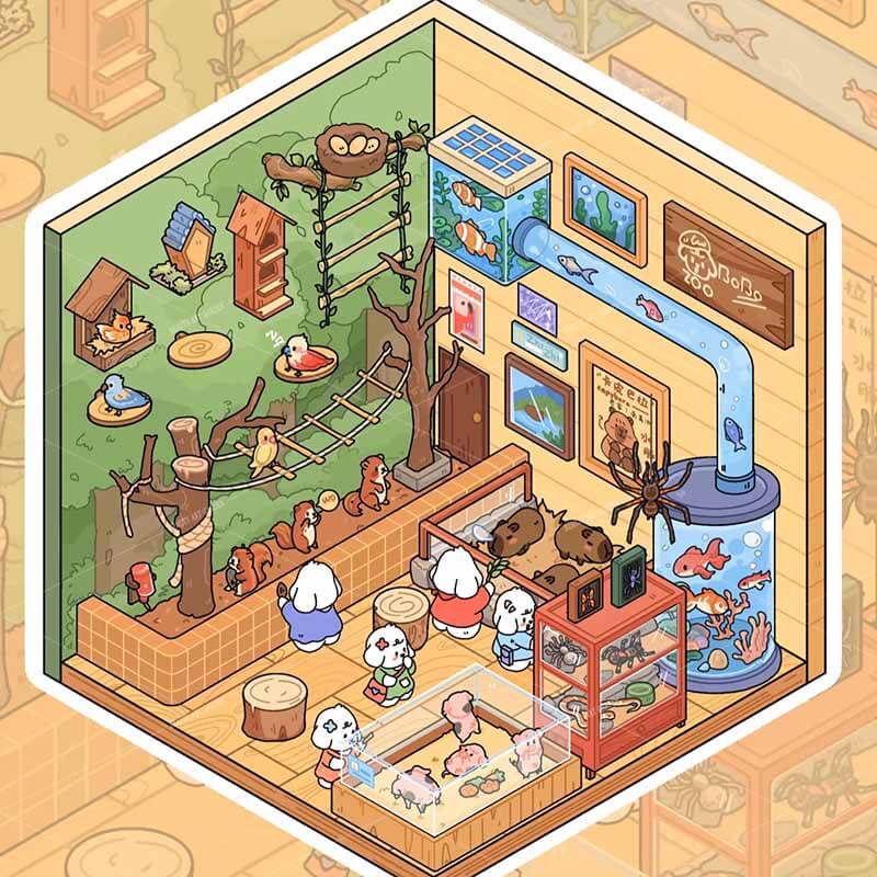 Bobo Puppy Hopscotch Book DIY 3D Scene Stickers Adorable Miniature Scenes