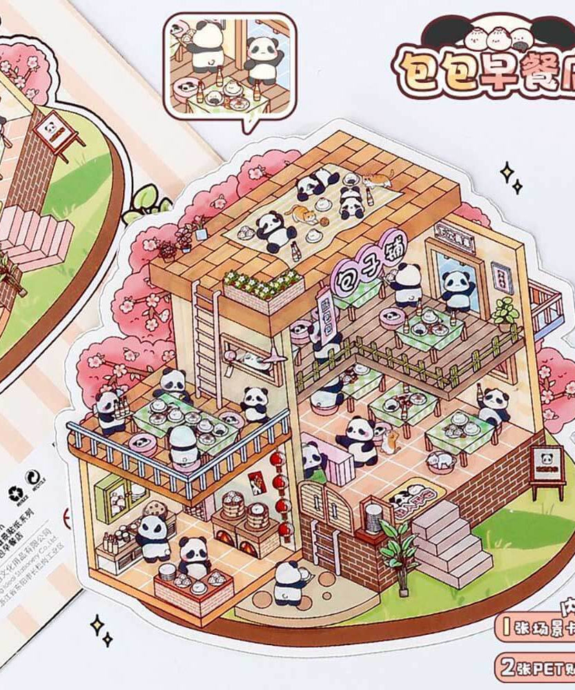 Cute Store 1.0 DIY 3D Scene Stickers 4 Cute Miniature Scenes
