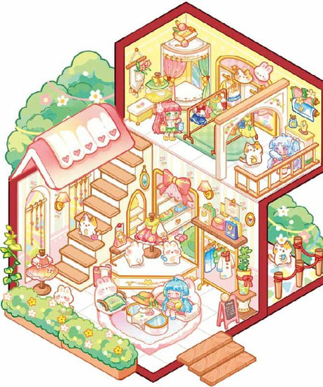 Charm Bazaar DIY 3D Scene Sticker 4 Cute Miniature Scenes