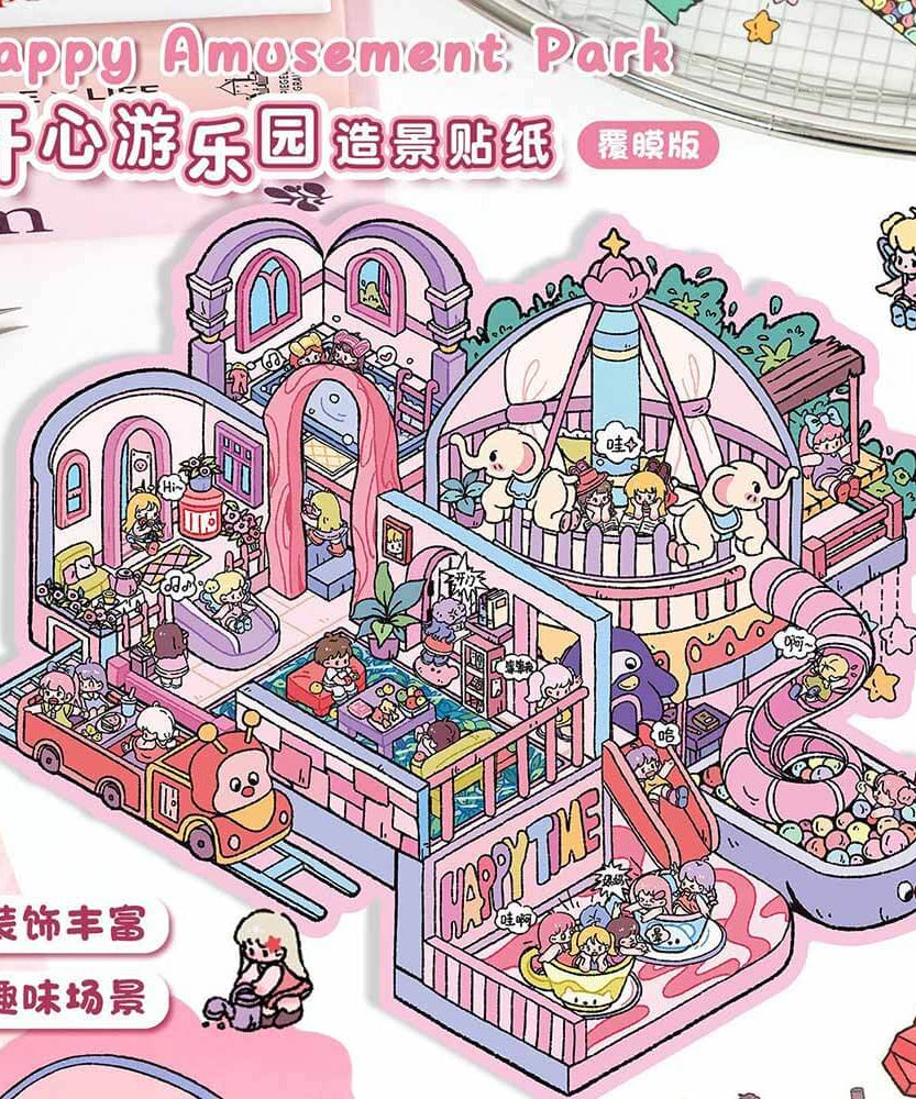 Children's World DIY 3D Scene Stickers 2 Cute Miniature Scenes