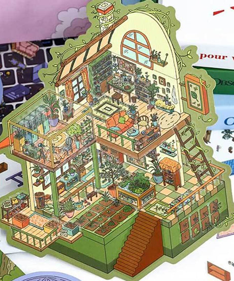Cosmo Garden Lab DIY 3D Scene Stickers 2 Cute Miniature Scenes