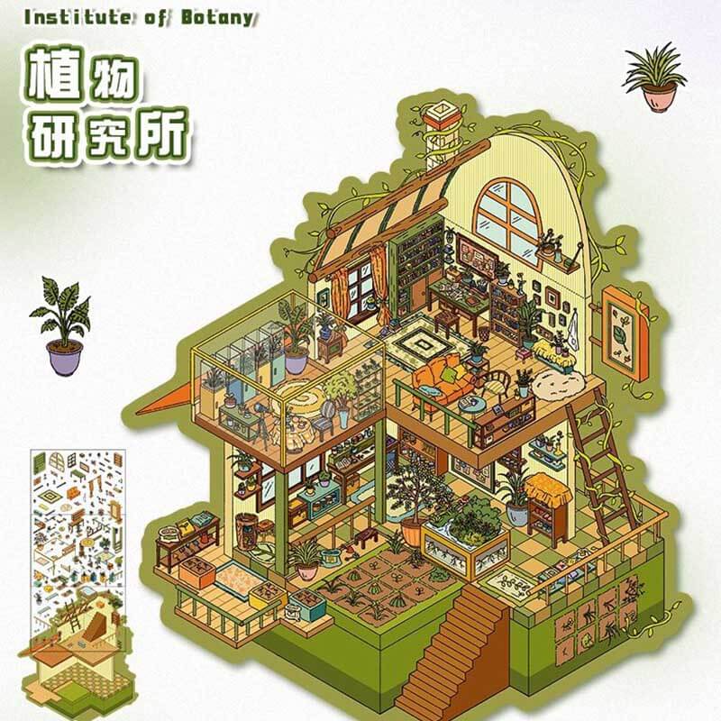 Cosmo Garden Lab DIY 3D Scene Stickers 2 Cute Miniature Scenes