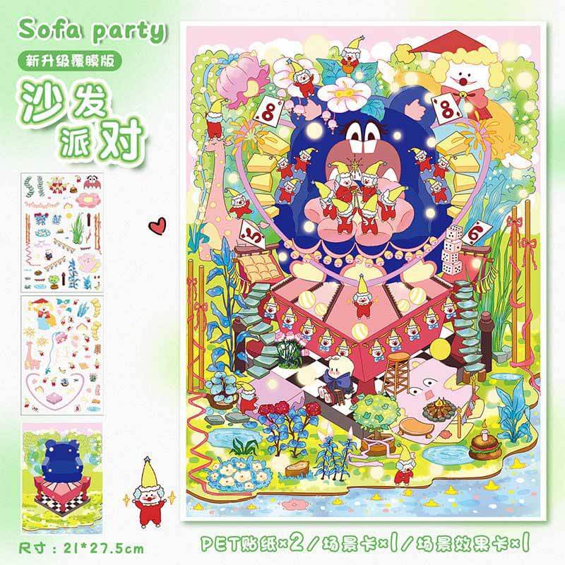 Cosy Dreamscapes DIY 3D Scene Stickers 2 Cute Miniature Scenes