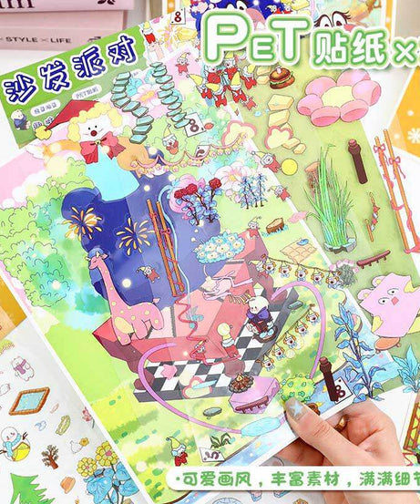 Cosy Dreamscapes DIY 3D Scene Stickers 2 Cute Miniature Scenes