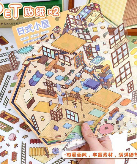 Cottages of Calm DIY 3D Scene Stickers 2 Cute Miniature Scenes
