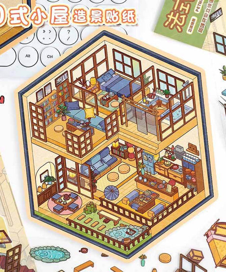Cottages of Calm DIY 3D Scene Stickers 2 Cute Miniature Scenes