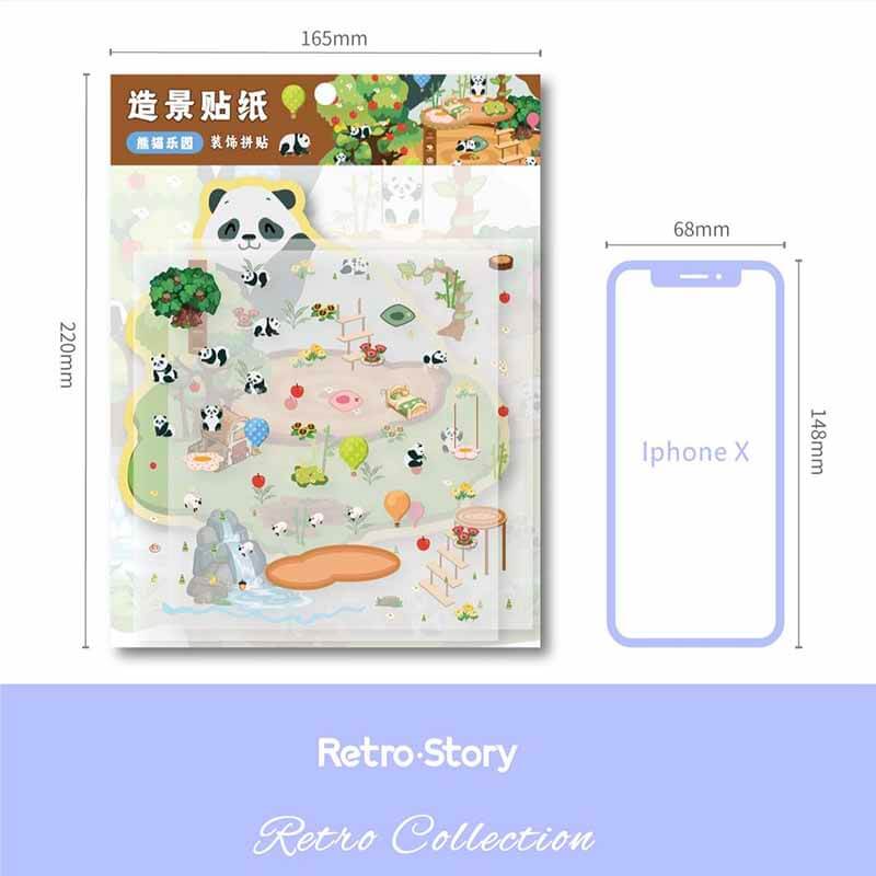 Cozy Carnival DIY 3D Scene Stickers 4 Cute Miniature Scenes