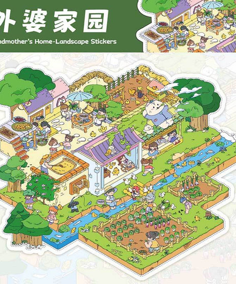 Cozy Country Corners DIY 3D Scene Stickers 3 Cute Miniature Scenes