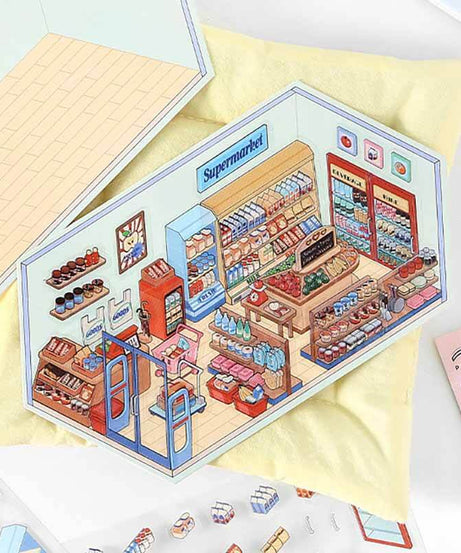 Cozy Nooks DIY 3D Scene Stickers 4 Cute Miniature Scenes