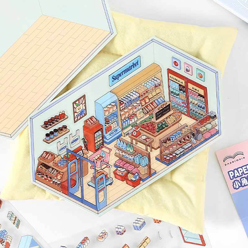 Cozy Nooks DIY 3D Scene Stickers 4 Cute Miniature Scenes