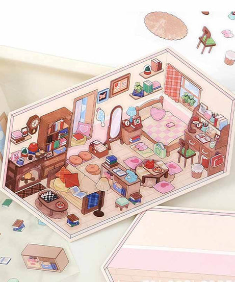 Cozy Nooks DIY 3D Scene Stickers 4 Cute Miniature Scenes