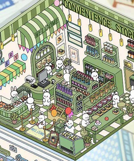 Cute Pet Shop DIY 3D Scene Stickers 4 Cute Miniature Scenes