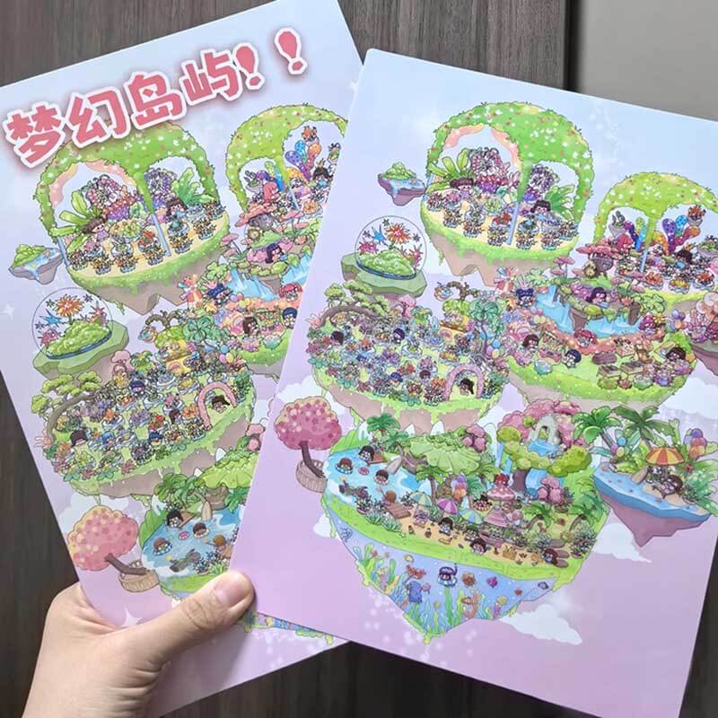 Dreamcore District DIY 3D Scene Stickers 3 Cute Miniature Scenes