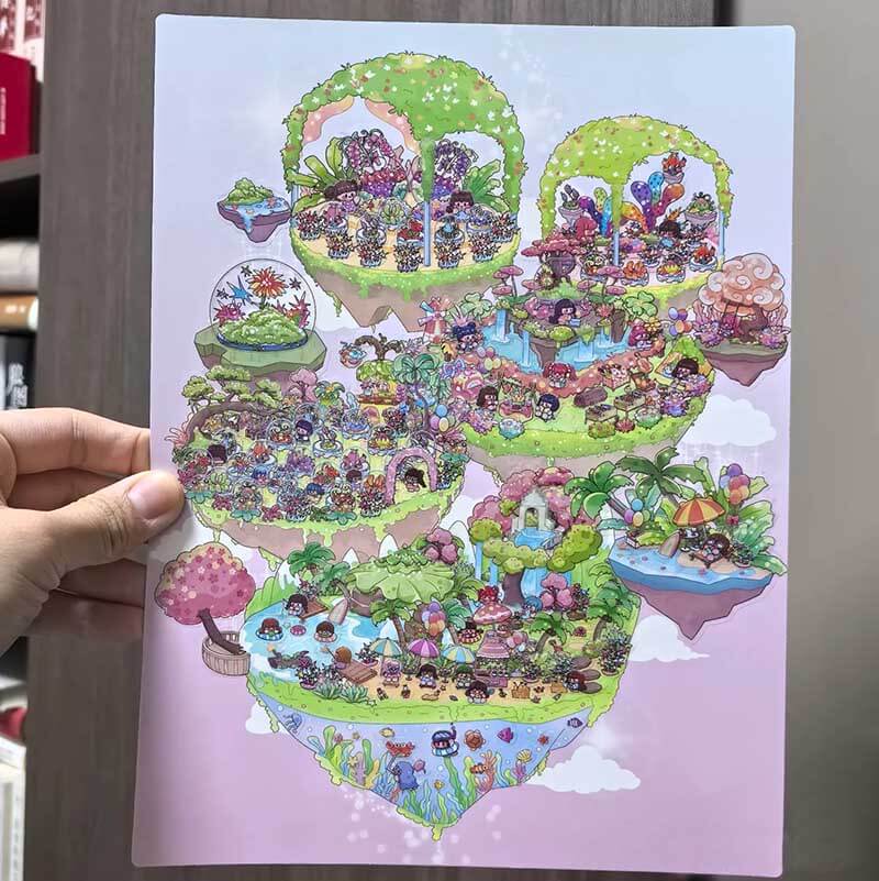 Dreamcore District DIY 3D Scene Stickers 3 Cute Miniature Scenes