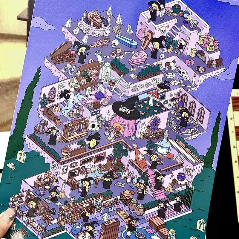 Dreamcore District DIY 3D Scene Stickers 3 Cute Miniature Scenes